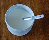 homemade yogurt in a pot