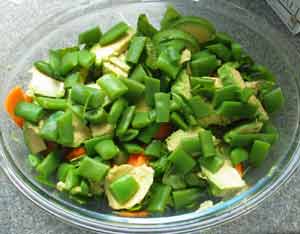bean salad with avocado