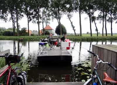 bike and passenger hand cranked ferry