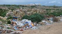 dumped rubbish in Malta