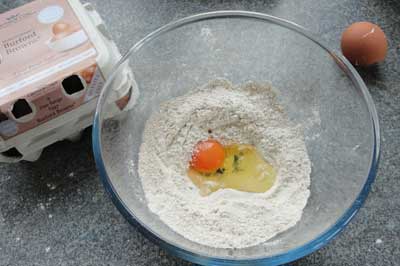 pancake making - add a free range egg