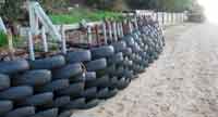 recycled tyres as sea wall