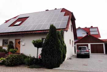 solar arrays on two houses
