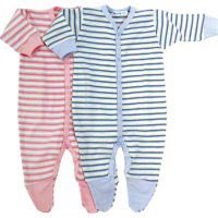 striped footie baby grow from Our Green House