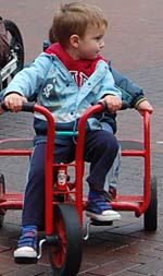 toddler on a trike