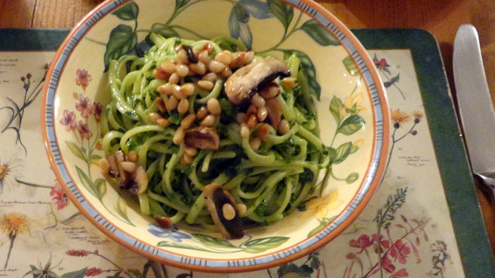 pasta with wild garlic