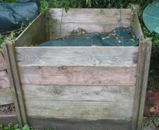 wooden compost bin